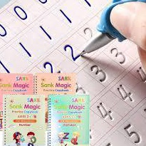 

1 Set 4pcs Buku Beralur Sank Magic Book Pattern Letter Number Drawing Latihan Menulis Alur Huruf Angka Gambar