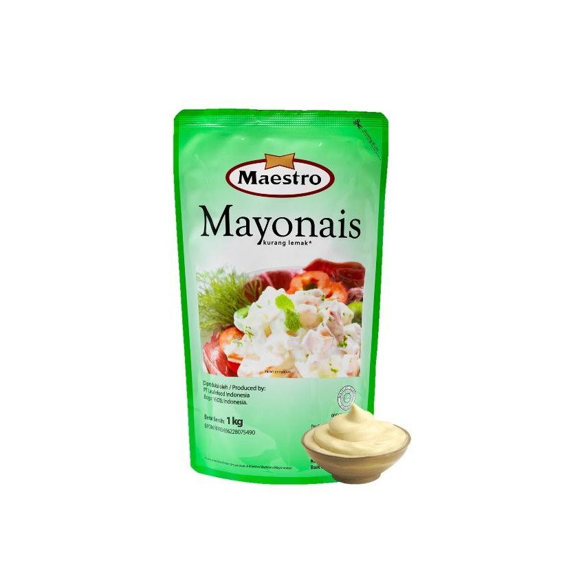 

Maestro Saus Mayo Mayonais Pouch 1000 gr - Halal - BPOM