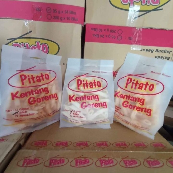 

Snack Camilan Pitato Kentang Goreng Renyah 95 gram