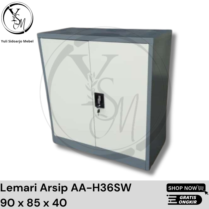 Lemari Arsip AA-H36SW - Lemari Arsip Besi Cabinet Pendek - Lemari besi Pendek