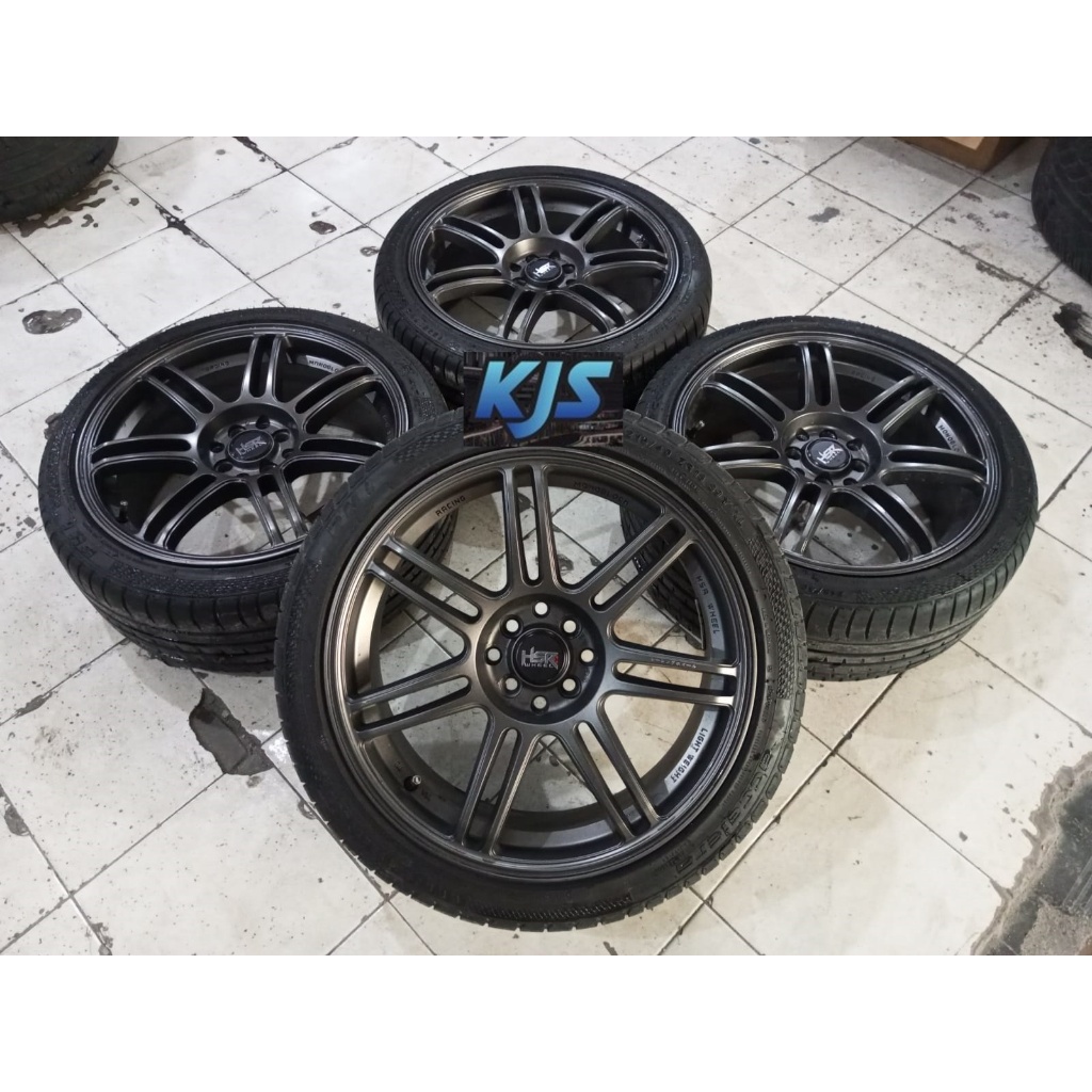 Velg Mobil Racing Bekas Ring 18 HSR Boon Pcd 4x100 4x114 Ban 215/40 R18 Buat Yaris Avanza Xenia Raiz