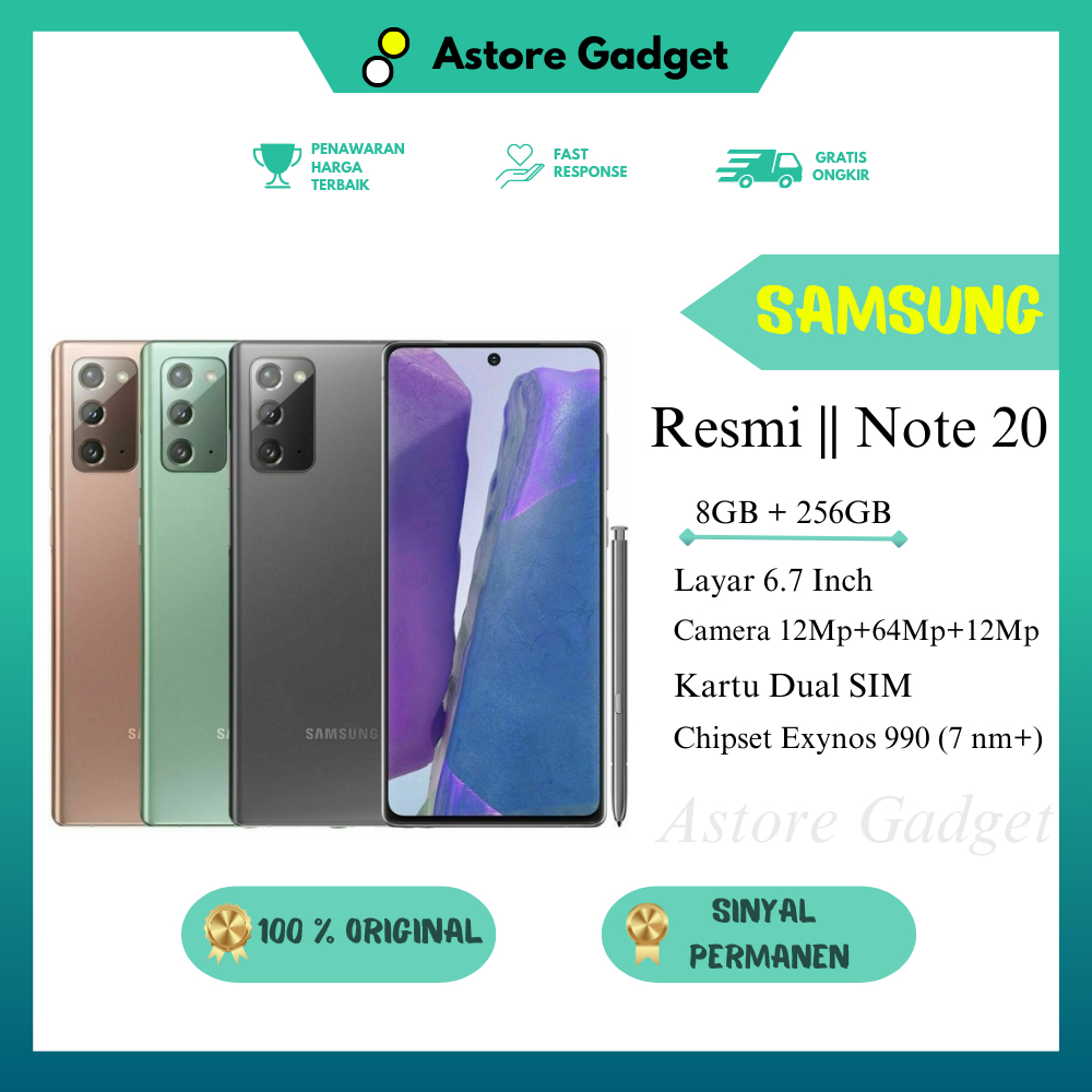 SAMSUNG NOTE 20 5G 256GB - RAM 8GB - Second - Bekas - Fullset