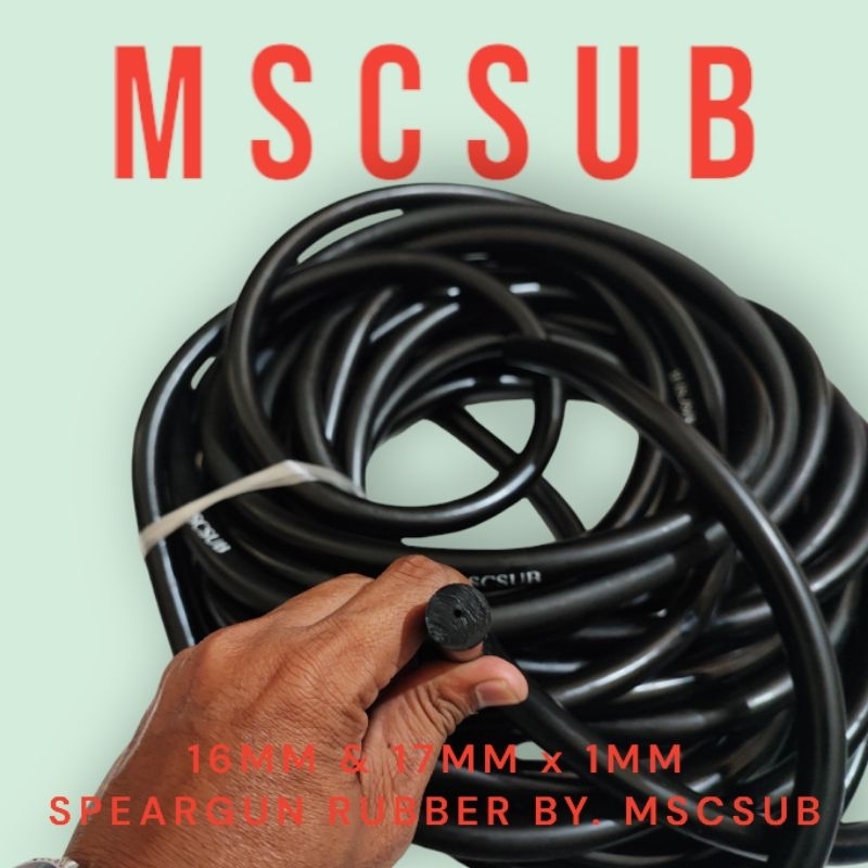 KARET SPEARGUN HITAM 16MM & 17MM BUKAN EPSEALON, CRESSI, SIGALSUB, ROB ALLEN, PRIMELINE