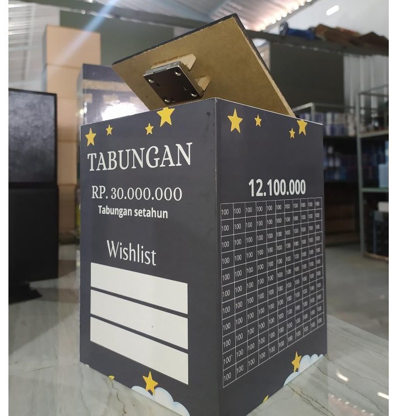 Celengan Buka Tutup Target Jumbo 3 Juta 5 Juta 1 Juta Setahun Kunci Termurah Gembok Besar Tabungan B