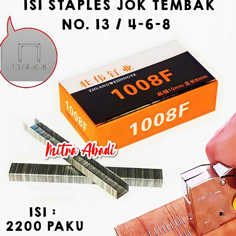 

BURUAN SERBU REFILL ISI ULANG METAL STREPLES STAPLES TEMBAK NO 13 468