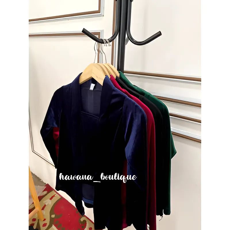 Kebaya Bludru Polos Anak || Kebaya Kutubaru Bludru Polos Anak Perempuan || Atasan Kebaya Bludru Hita