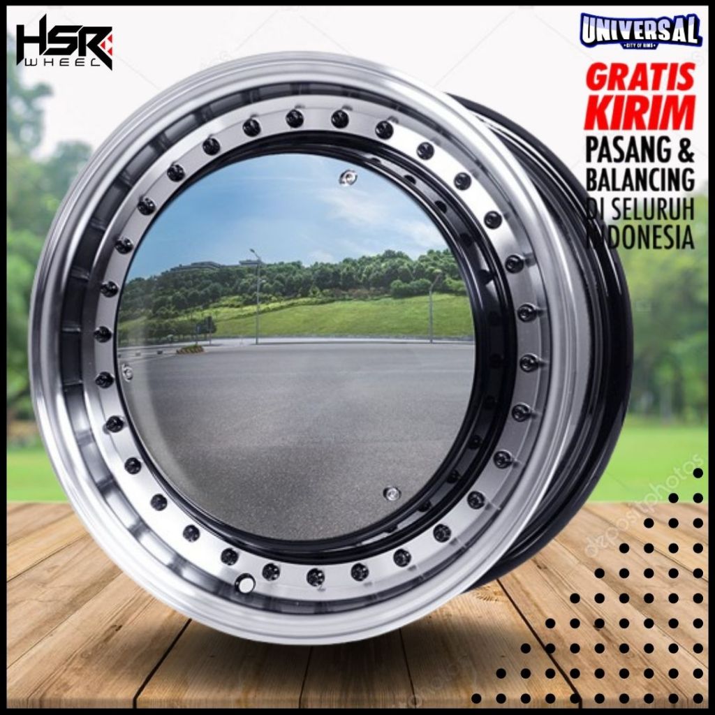 VELG CLASSIC R15 HSR WHEEL DIMODEL HSR MIRROR REW024 R15X65 H10X100-112 ET35  VELG RETRO