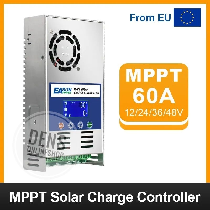 Easun 60A MPPT Solar Charge Controller 12V 24V 36V 48V Lithium