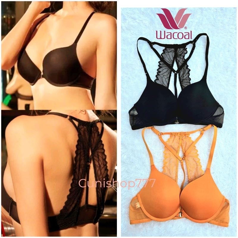 BRA WACOAL MOOD LOVABLE PAKAI KAWAT BUSA SEDANG PUSHUP KAIT DEPAN BH WANITA LACE RENDA IB 4562 K150/