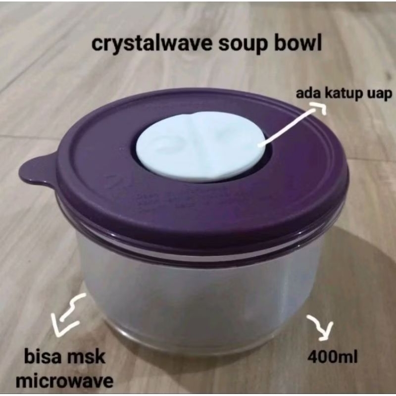 NEW  Crystalwave Soup Bowl / tempat sup kristal / mangkuk kristal Tupperware