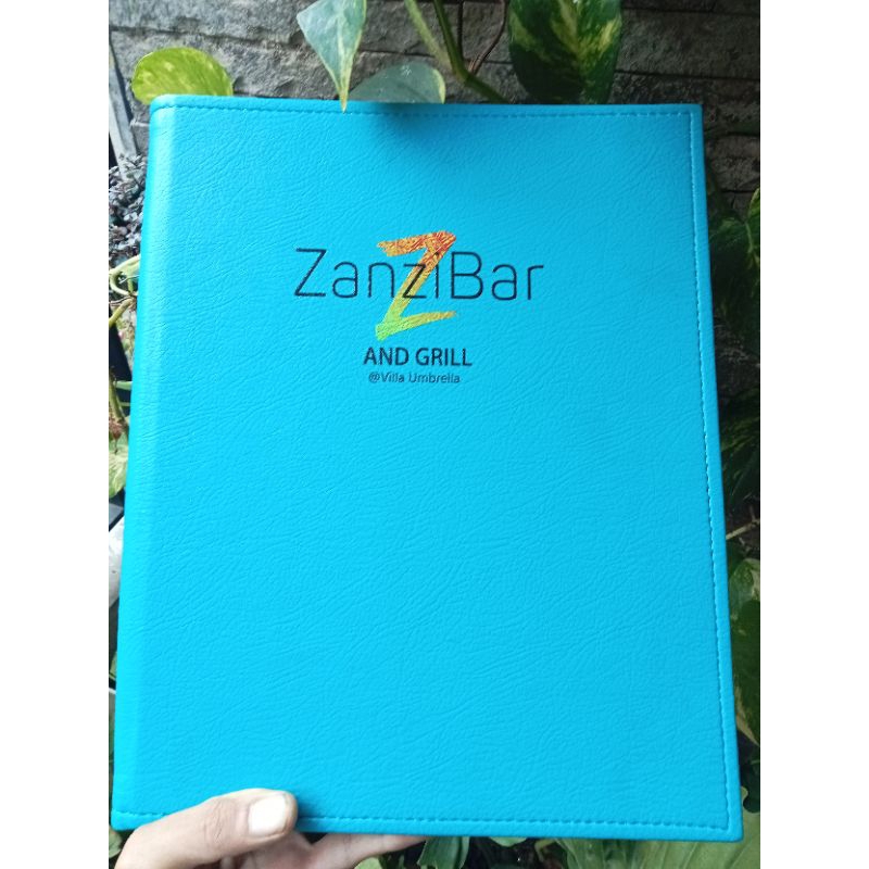 

COVER BUKU MENU LOGO COSTUM PRINT BERWARNA UK A4
