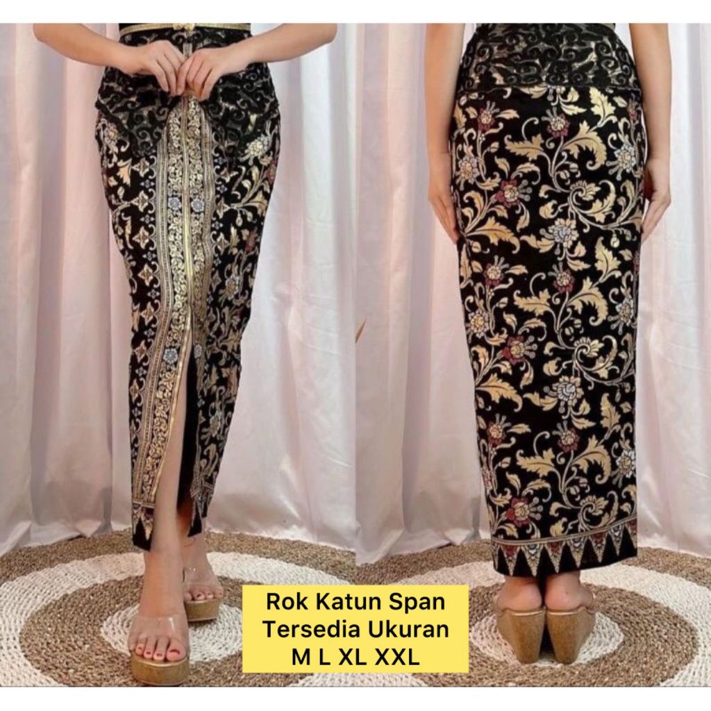 Tahan Lama Rok Batik Span Bawahan Kebaya Jarik Instan Belah Tengah Depan Samping Kamen Batik Panjang