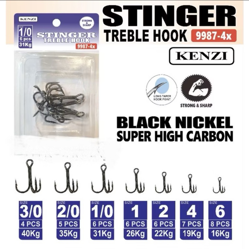 TRIBLE HOOK KENZI STINGER 4xstrong