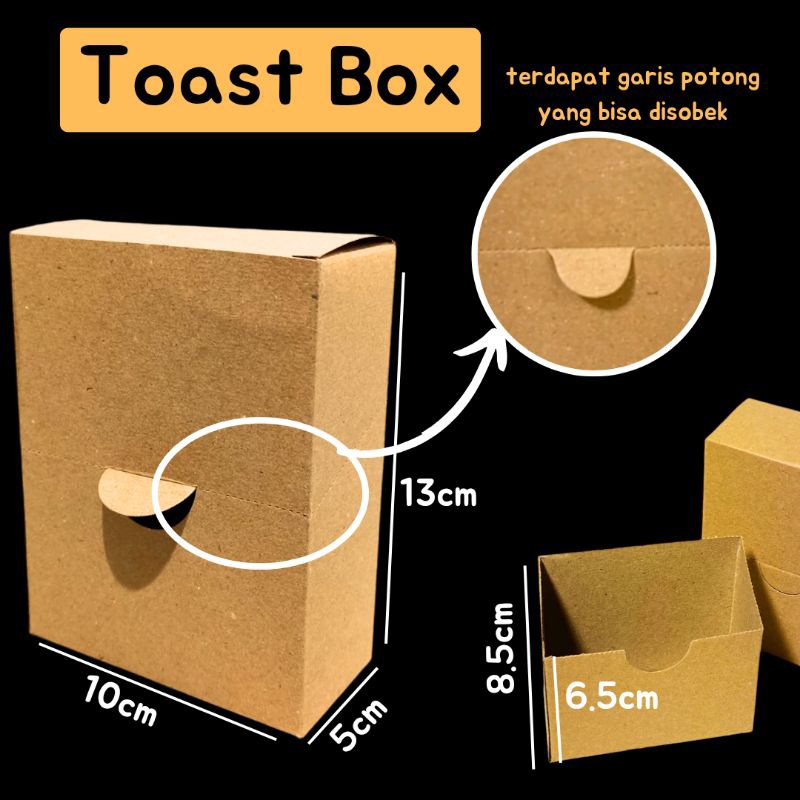 TOAST BOX / BOX TOAST TUTUP/ TOAST BOX TAKE AWAY CROMBOLONI / KOTAK ROTI BAKAR / BOX LAMINASI SELIP