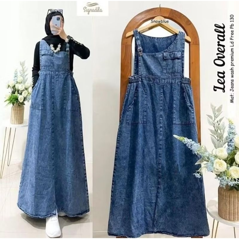 BAJU JEANS OVERALL WANITA MURAH - LEA OVERALL