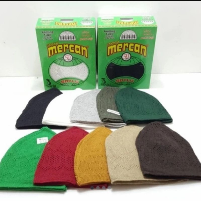 Peci Songkok Kopiah Soylu Mercan Rajut Polos 1 BOX 1 Lusin Asli Original Turky Turkey Turki Oleh Ole
