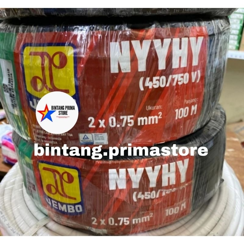 Kabel Serabut Listrik Jembo NYYHY 2x0.75mm / NYYHY 2x0.75mm Jembo