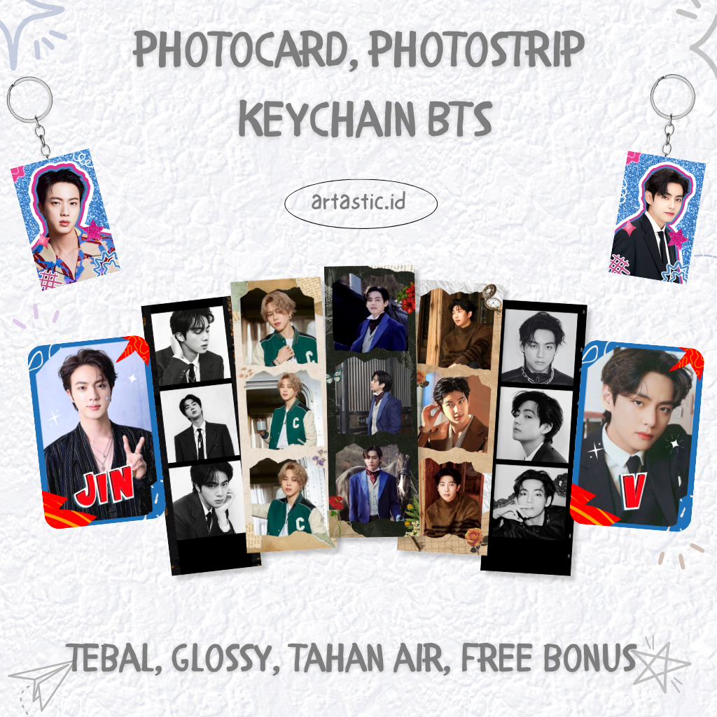 Photostrip BTS JUNGKOOK V TAEHYUNG JIN JIMIN SUGA J-HOPE RM NAMJOON K-POP (POLAROID STRIP)  | Photos