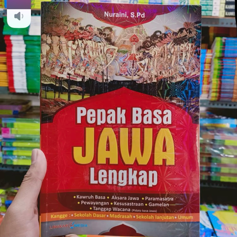 BUKU PEPAK BASA JAWA LENGKAP FULL COLOUR KAWRUH BASA JAWA - AKSARA JAWA - PRAMASASTRA -  PEWAYANGAN 