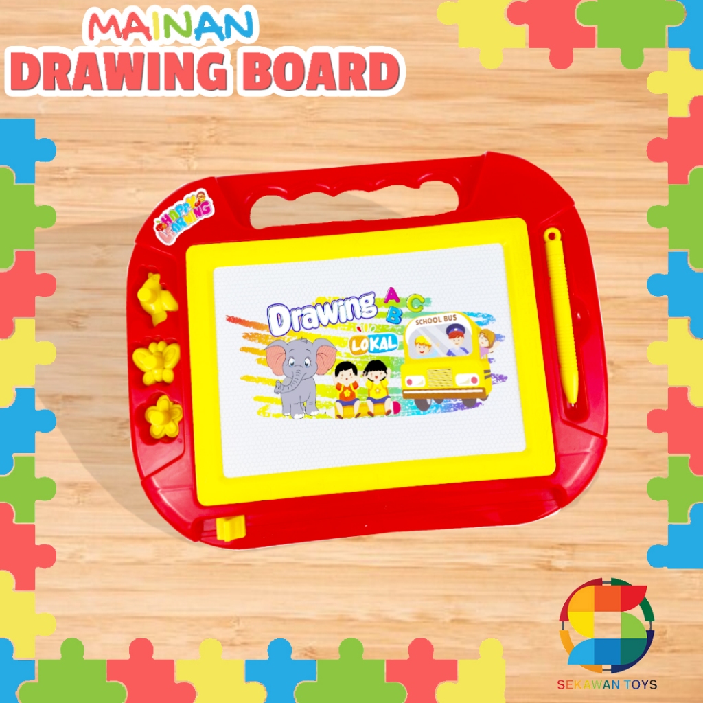

(BISA COD) Drawing Board magnetic Papan Tulis Magnet Papan Tulis Hapus / Mainan Edukasi Anak 3601F MP