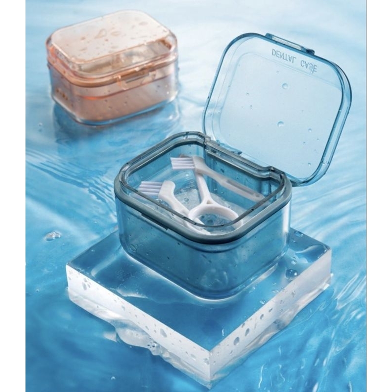 Denture Box Kotak Simpan Gigi Palsu Gigi Tiruan Retainer Model KOTAK TRANSPARAN