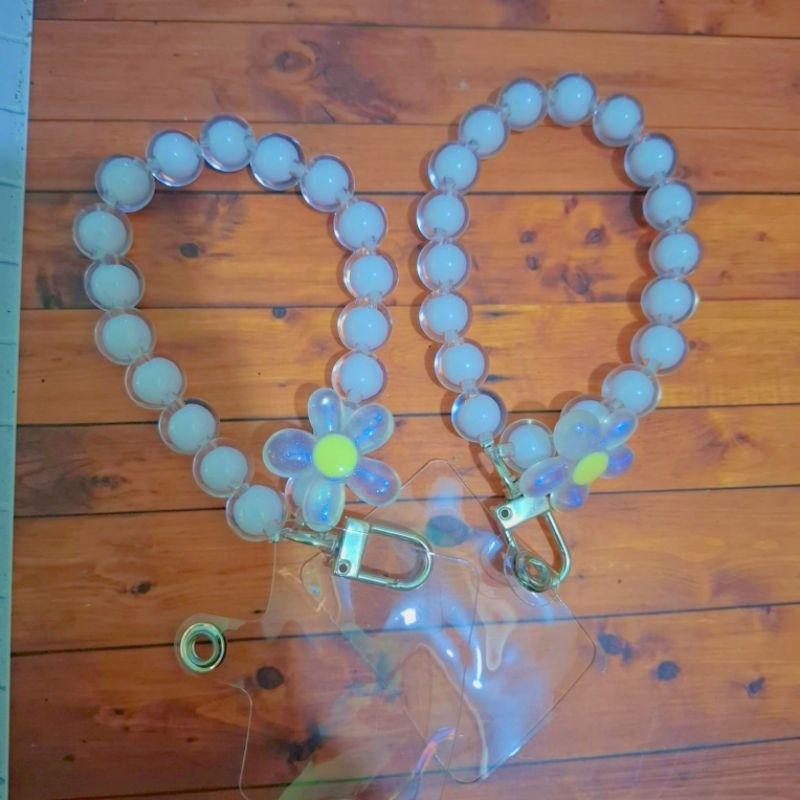 Tali Hp Souvernir Gantungan Hape Bola Kristal Putih Tali Bola Cantik