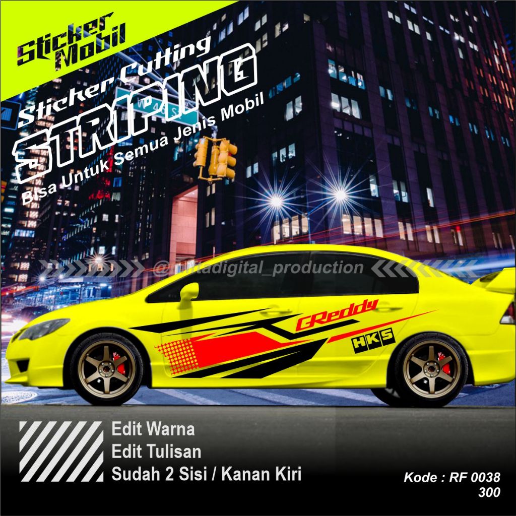 stiker mobil sedan cutting stiker mobil sedan sticker stripe body mobil universal