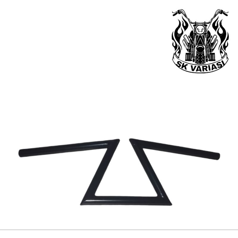 Stang Z Bar Segitiga Stang Custom Chopper Choppycup Bratstyle Japstyle Universal Hitam