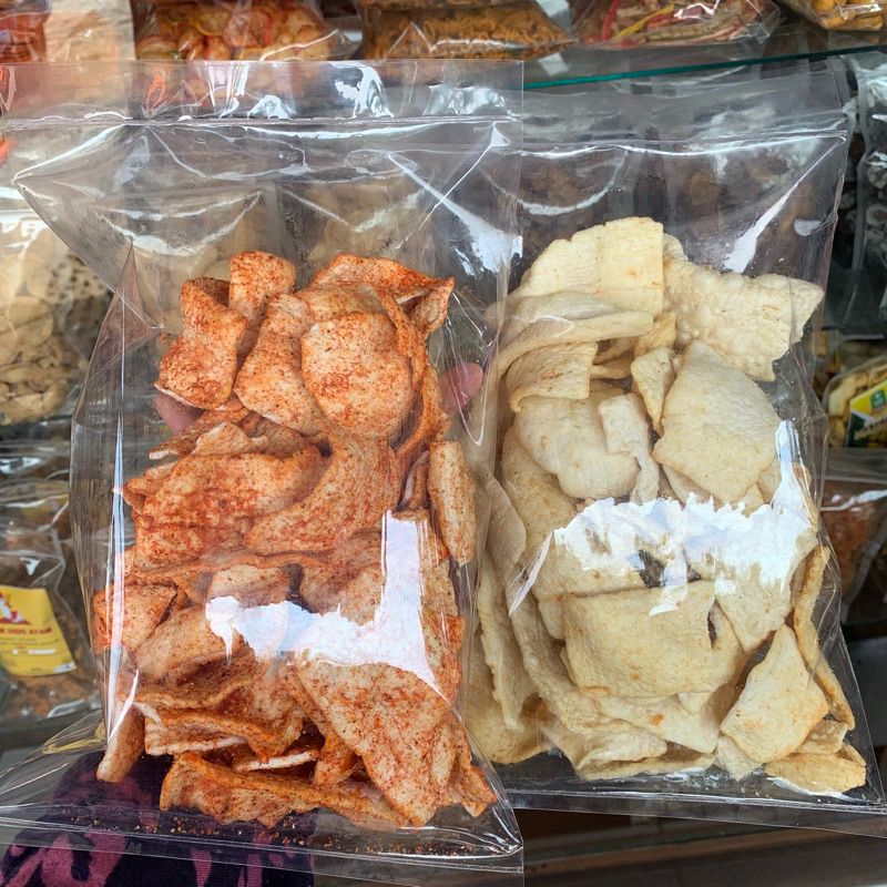 

KERUPUK SLONDOK SINGKONG ORIGINAL PEDAS BANDUNG 100 GRAM AUFARO SNACK