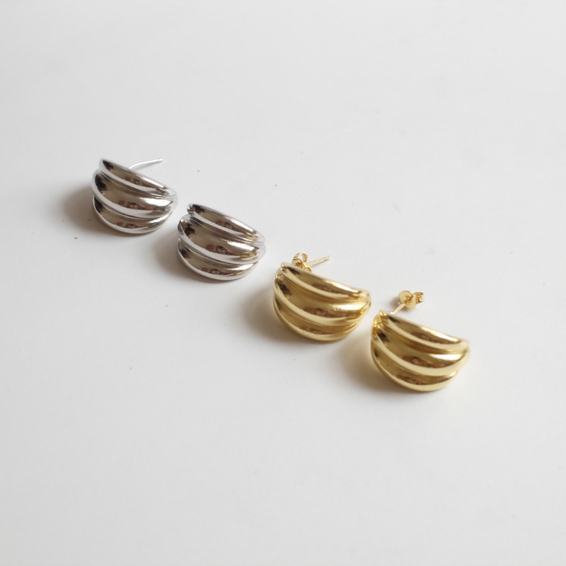 Ark.co - AUGUREY earrings | anting tusuk statement irregular pleated