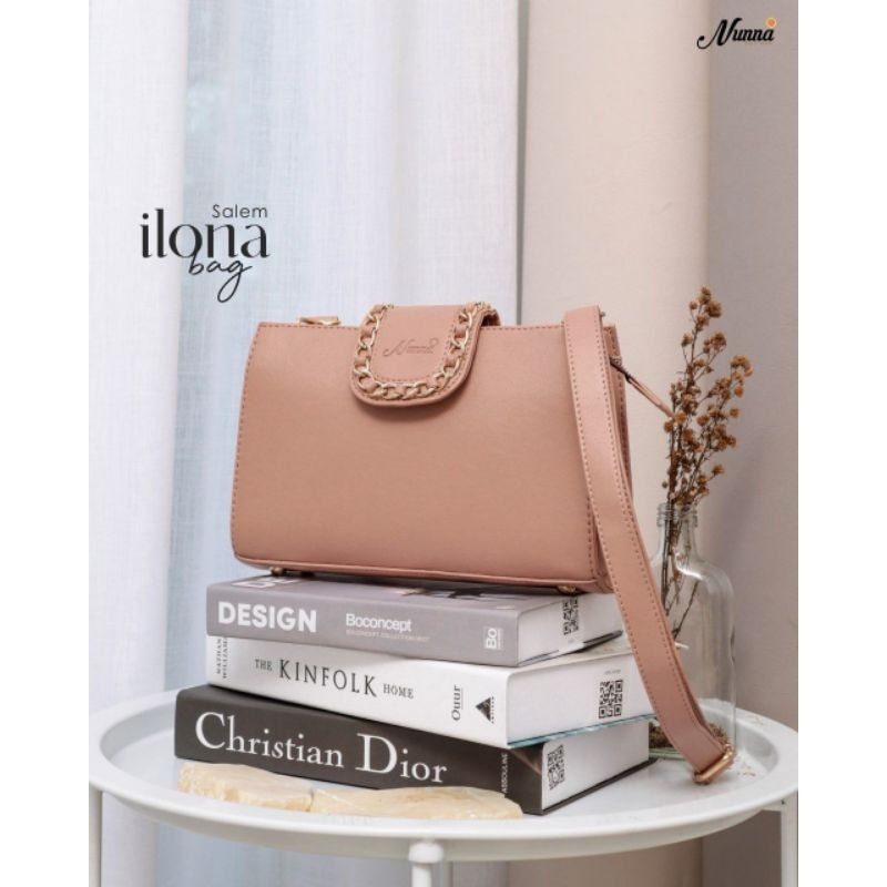 TAS SELEMPANG - TAS WANITA - TAS ELEGAN - NUNNA - ILONA BAG - WARNA SALEM