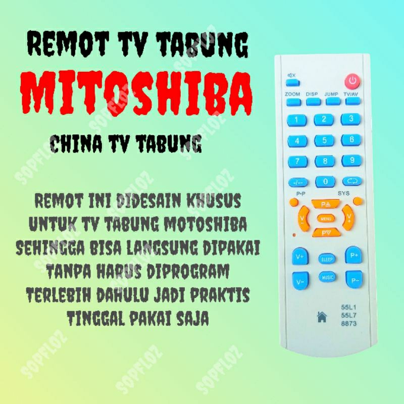 remote tv tabung mitochiba remot televisi layar rca langsung pakai