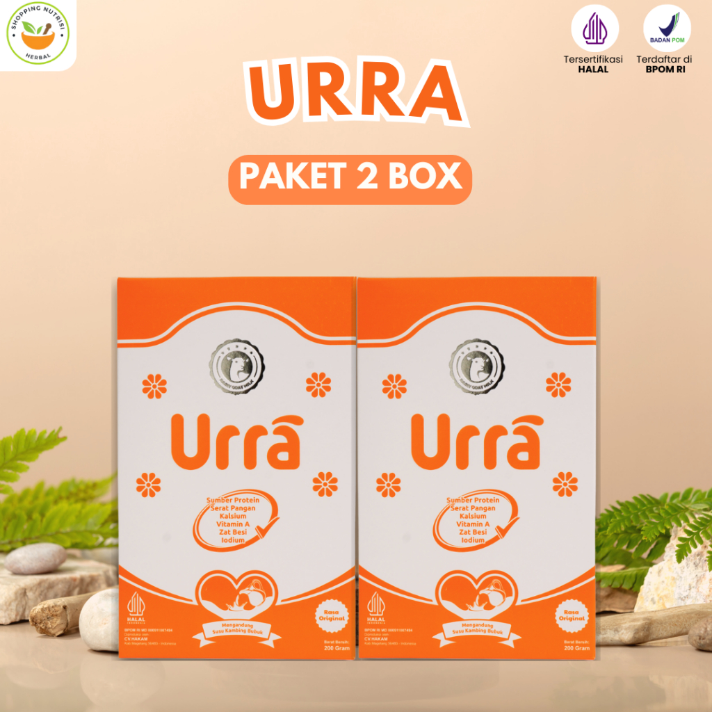 

[Paket 2 Box] Susu Kambing URRA - Tinggi Nutrisi untuk Pertumbuhan Anak, Rasa Original - Halal BPOM