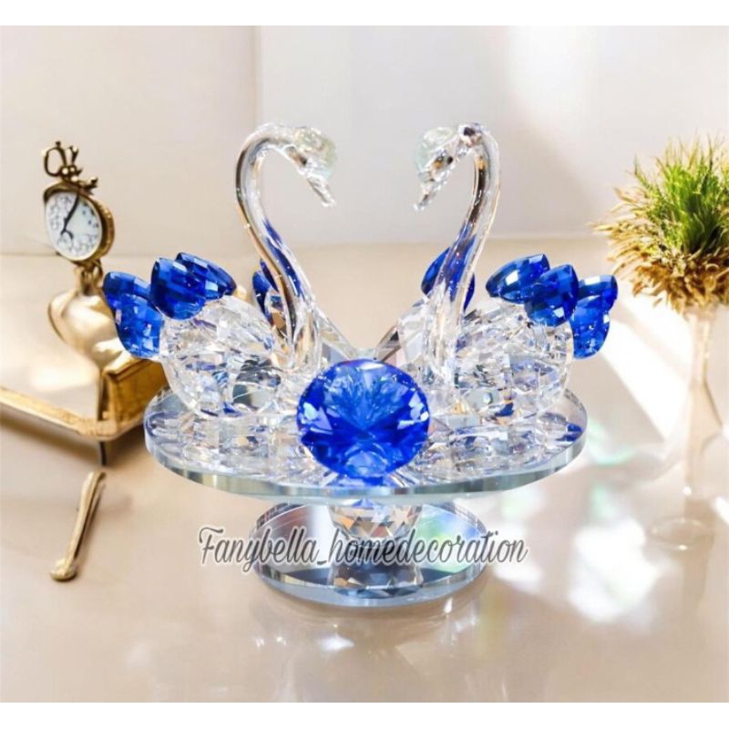 Pajangan Kristal Angsa Besar Mewah Import Sultan