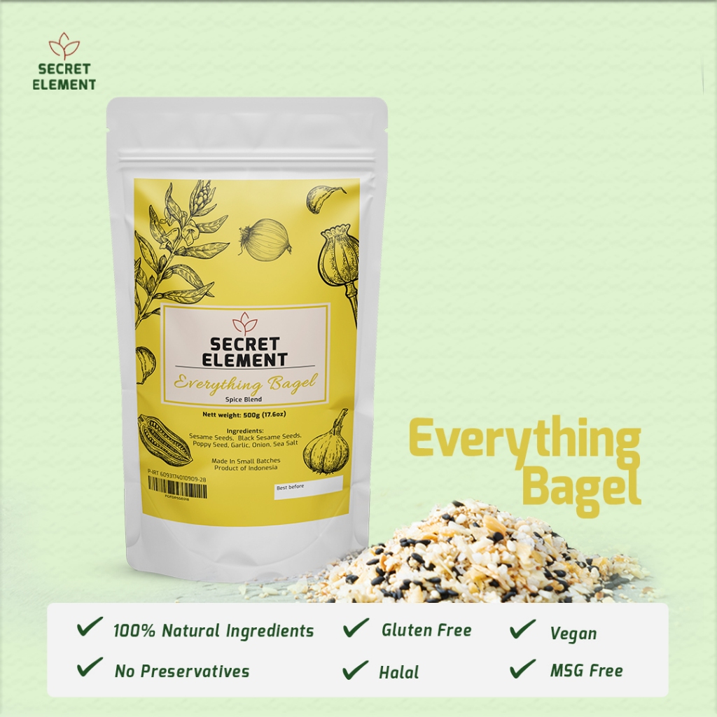 

Secret Element Everything Bagel Seasoning - Amerika Series - Bumbu Tabur Roti - 500gr