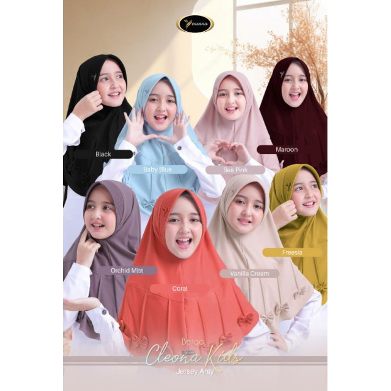 Yessana Hijab Jilbab Anak Cleona COD ✔️