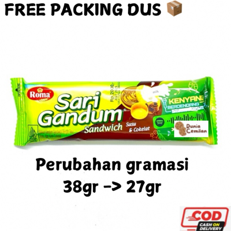 

[TERMURAH!] Roma Sari Gandum SATUAN 27gr - Biskuit Roma Coklat Enak