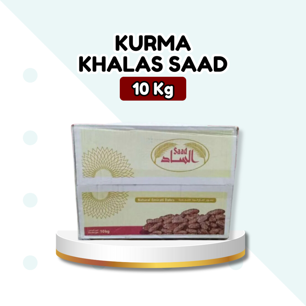 

Kurma Khalas Saad 10 kg Arab Saudi | Kurma Kholas Dates 10kg | Kurma Murah | Kurma Khalas Al Saad Terlaris