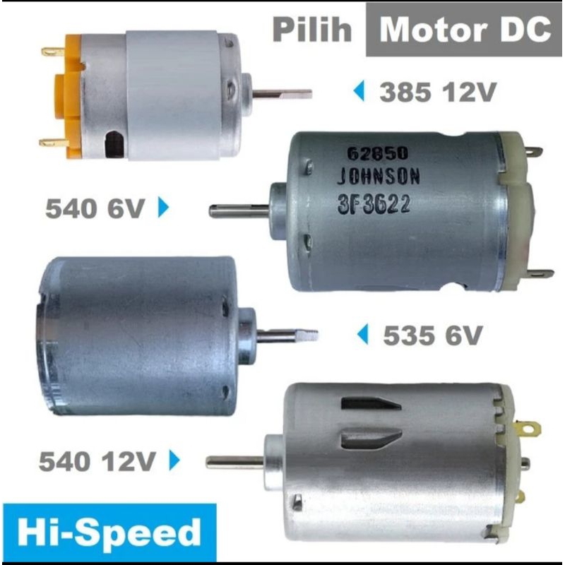 Dinamo High Speed DC Motor DIY Mini Grinder Mesin Bor Grinda 6 12V