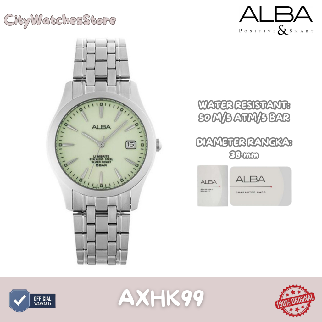 10.10 SALE | Jam Tangan Pria Analog Original Alba Tali Rantai Stainless Steel Anti Air Anti Karat Or
