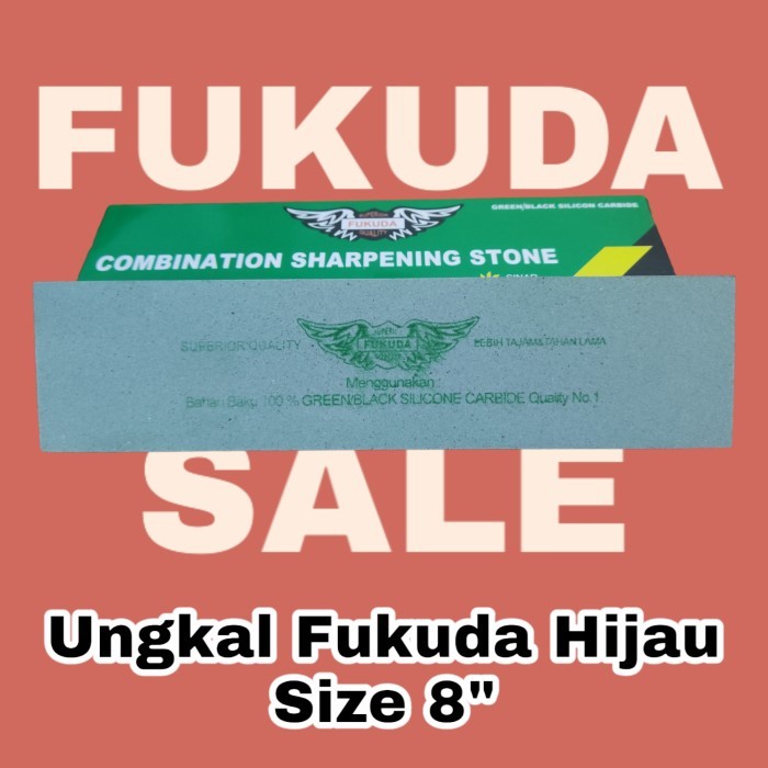 Ungkal Batu Asah Merk Fukuda / Batu Gosok Asah / Pengasah Pisau 6" 8"