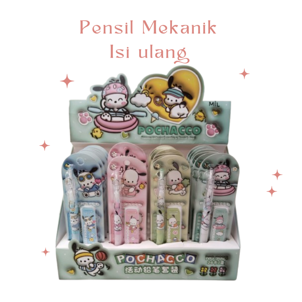 

SET PENSIL MEKANIK DAN REFILL ISI PENSIL KARAKTER POCHACCO PENSIL MEKANIK DAN ISI PENSIL GAMBAR LUCU