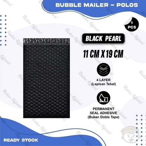 

Plastik Packing BUBBLE MAILER Hitam Kantong Polybubble Amplop Bubble Envelope Polymailer Olshop Polos Ukuran 11X19