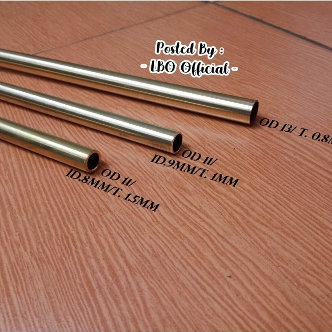 berkualitas Pipa Kuningan Od 11 ID 9mm Tebal 1mm Panjang 50cm Murah