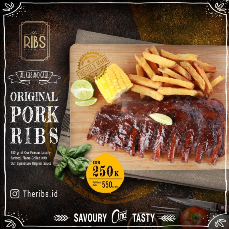 

The Ribs RTE Original Full Rack Pork Ribs Iga Babi