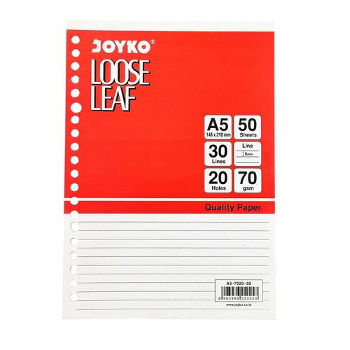 

LOOSE LEAF JOYKO A5 50 LEMBAR