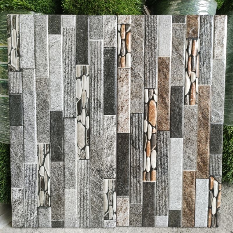 KERAMIK 20X40  BATU ALAM MOTIF BATA SUSUN