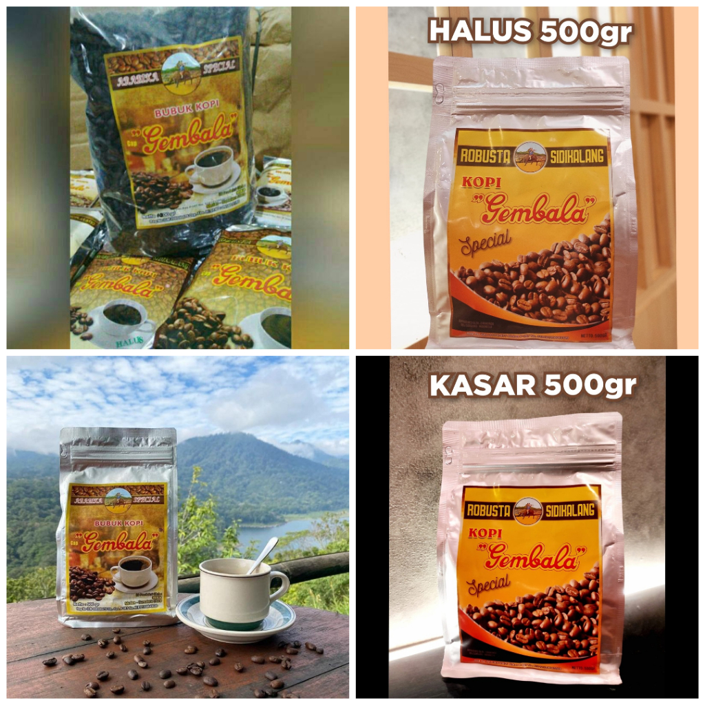 

Kopi Bubuk Varian Kasar Halus Racikan Hitam Robusta Gembala Arabika Sidikalang Arabica Coffee Black