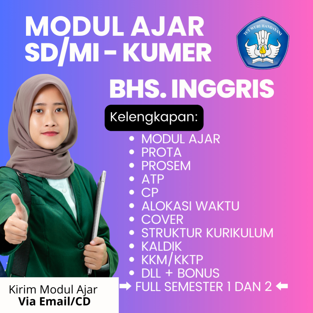 

MODUL AJAR BAHASA INGGRIS KELAS 1-6 SD/MI KURIKULUM MERDEKA FULL 1 TAHUN