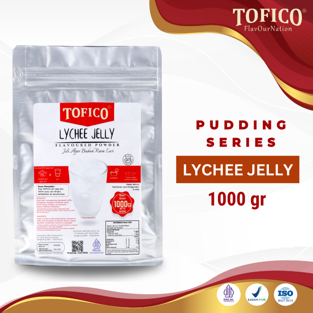 

Lychee Jelly Powder Tofico /Bubuk Jelly Rasa Lychee /Tofico Syrup Official